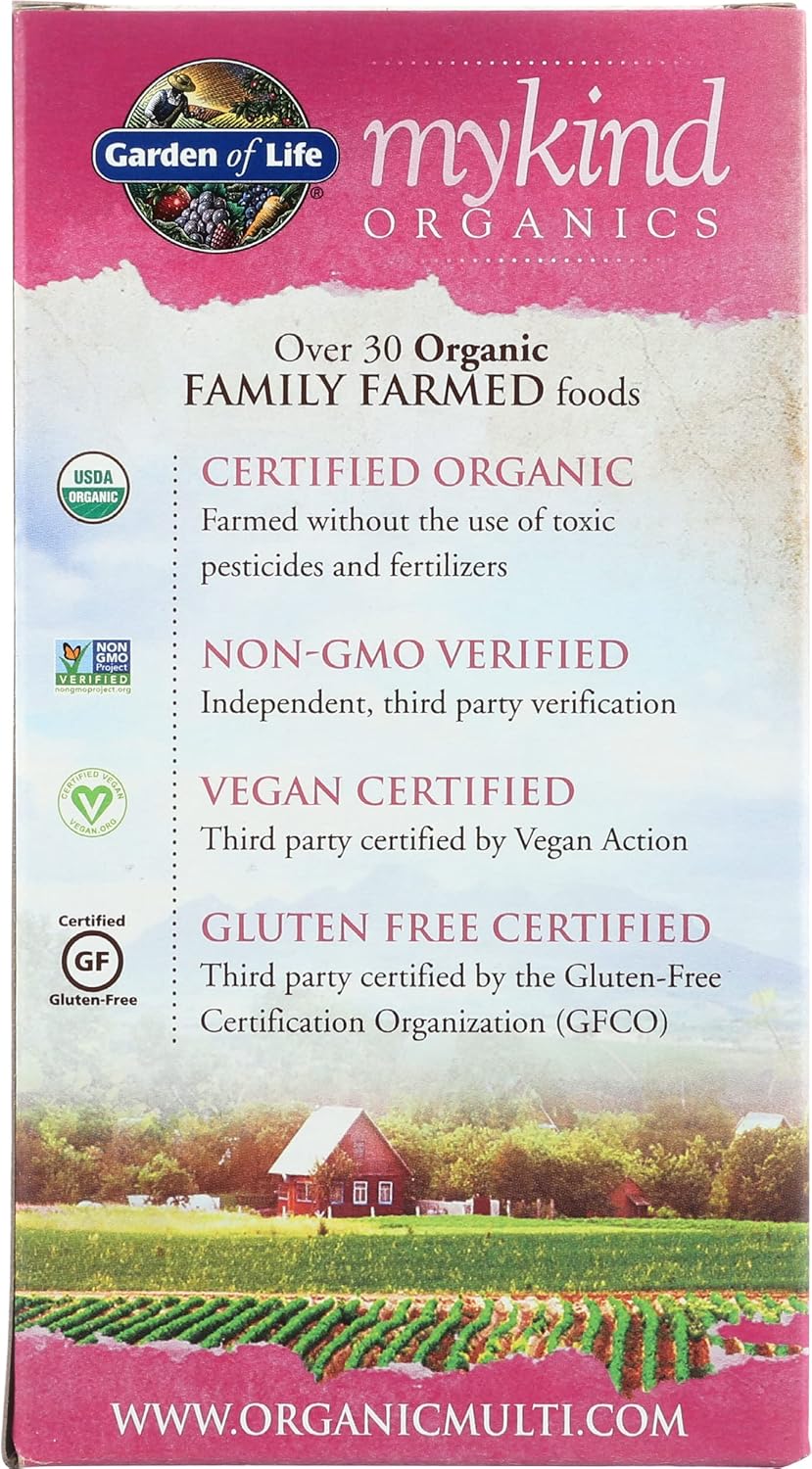 Garden of Life Organic Mykind Women's 40 Multi, 144 Count - Natural Whole Food Multivitamin for Women Over 40