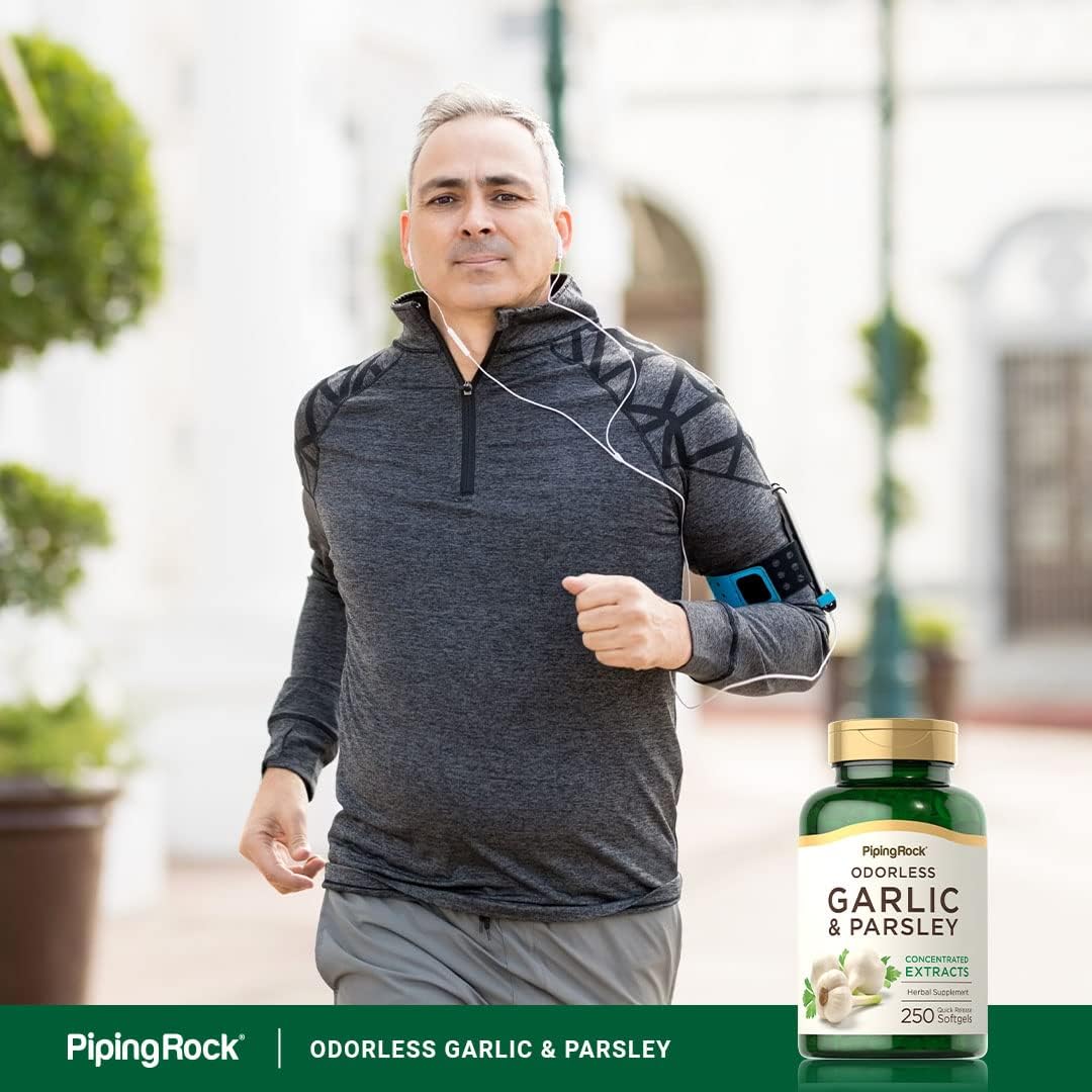 Garlic and Parsley Softgel Capsules | 500mg | 250 Count | Concentrated Herbal Extract | Non-GMO, Gluten Free Supplement