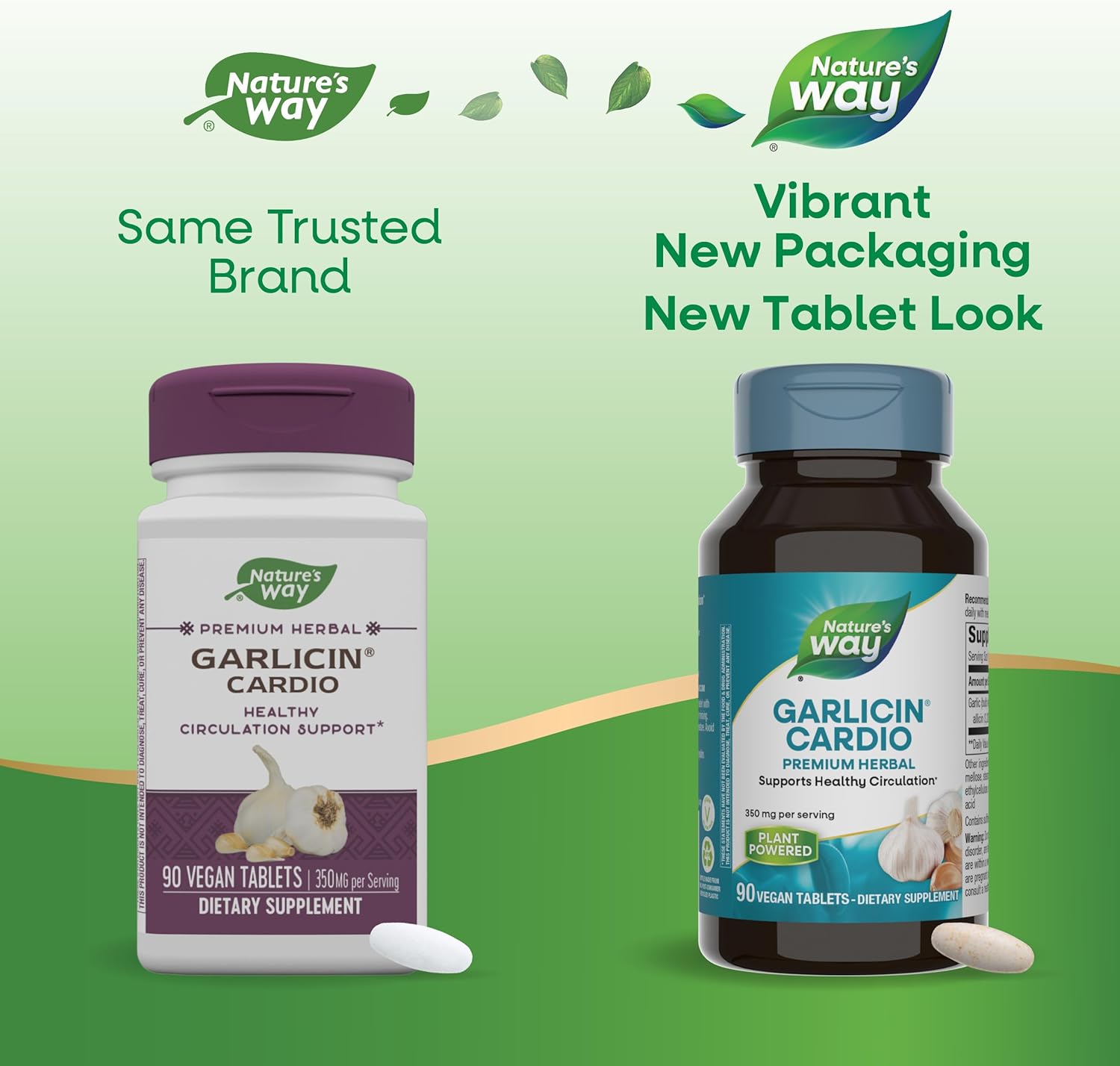 Garlicin Cardio Premium Herbal Supplement for Healthy Circulation - 90 Tablets, 350mg