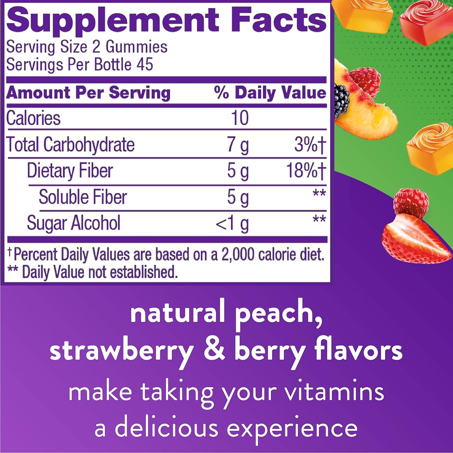Garlique Garlic Extract Cardiovascular Supplement with Vitafusion Sugar Free Fiber Gummies - 90 Count Bottle