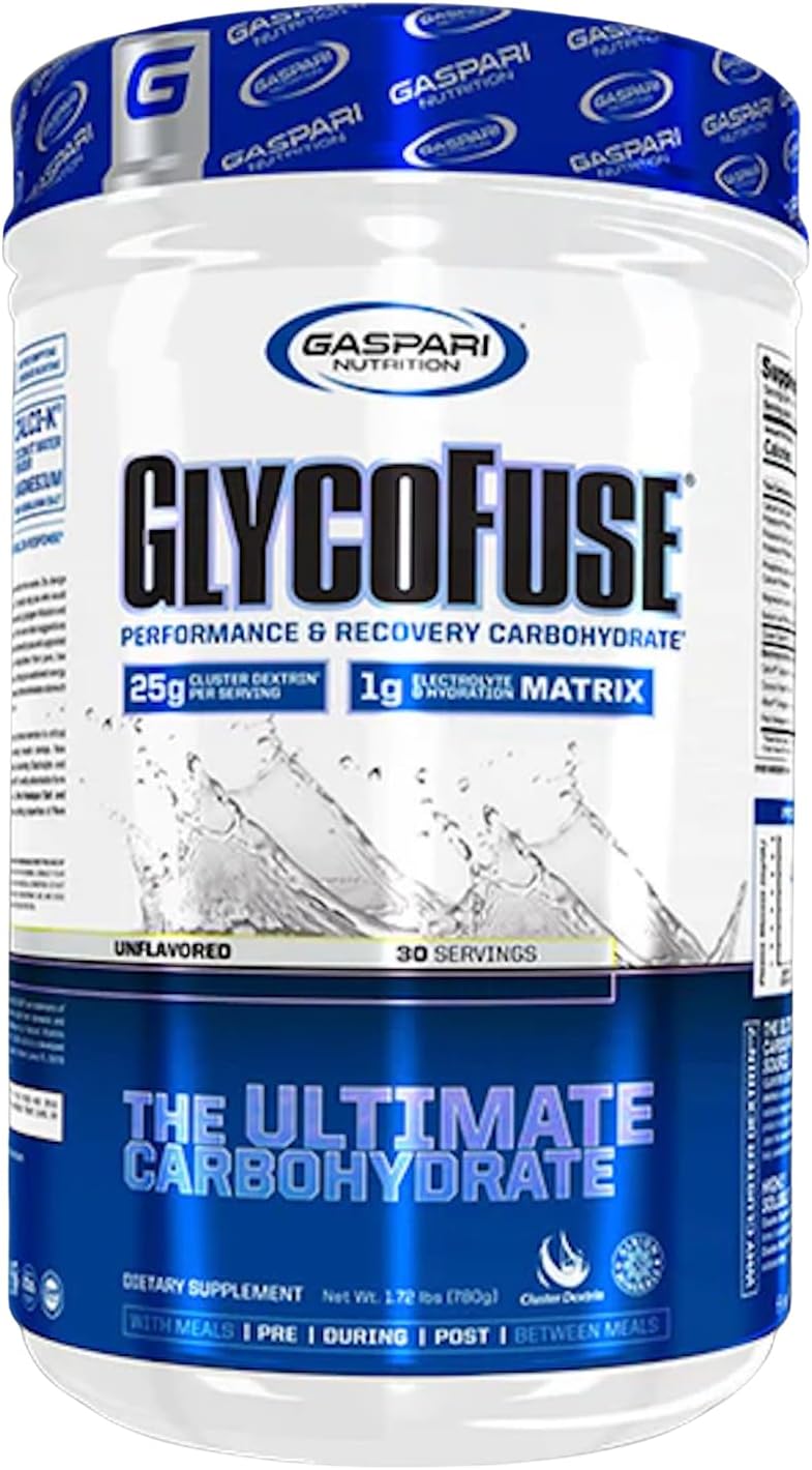 Gaspari Nutrition Glycofuse: High Performance Recovery Carbohydrate Supplement with Cluster Dextrin and Electrolytes (30 Servings, Unflavored)