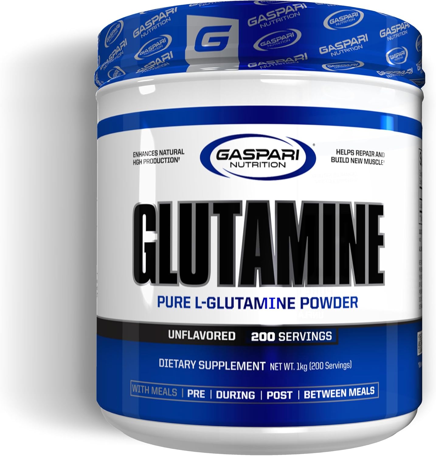 Gaspari Nutrition Micronized Glutamine Powder - Pure L-Glutamine for Pre and Post Workout Recovery (200 Servings, Unflavored)