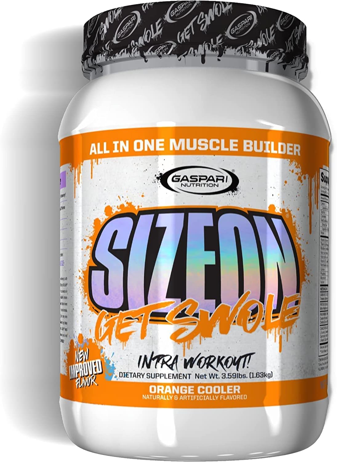 Gaspari Nutrition SizeOn: Ultimate Intra-Workout Amino Acid & Creatine Formula for Muscle Growth & Recovery - Orange Cooler, 3.59 lb