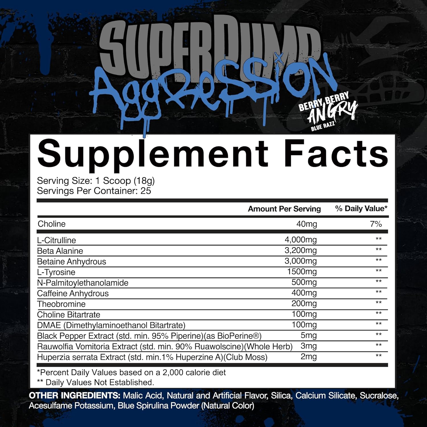 Gaspari Nutrition SuperPump Aggression Pre-Workout: Boost Energy, Enhance Focus, Improve Endurance, Aid Recovery (25 Servings, Berry Flavor)