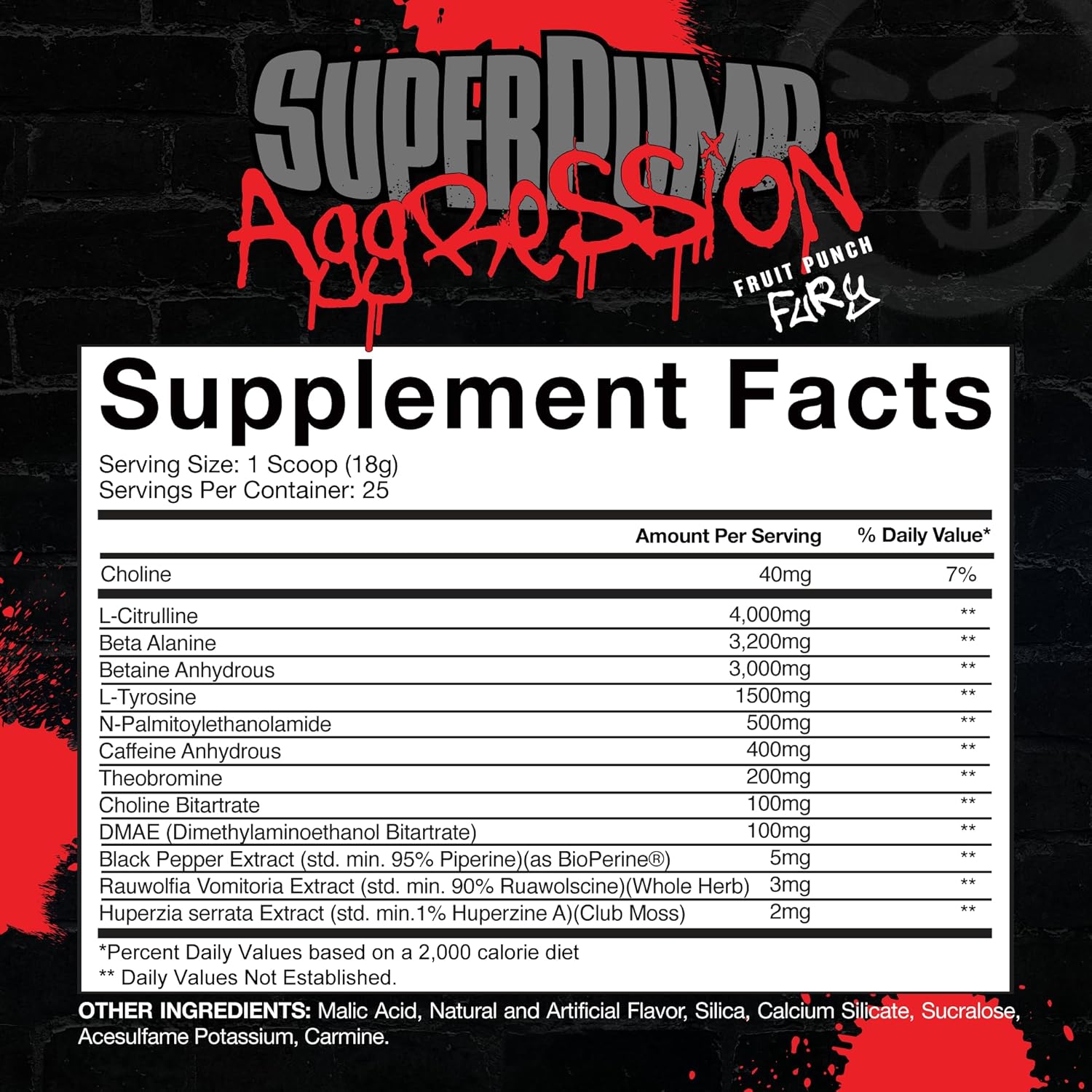 Gaspari Nutrition SuperPump Aggression Pre-Workout: Boost Energy, Focus, and Endurance with Creatine and Caffeine - Fruit Punch Fury (25 Servings)