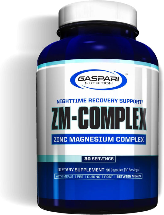Gaspari Nutrition ZM-Complex: Zinc, Magnesium, Vitamin B-6 Capsules for Nighttime Muscle Recovery and Healthy Sleep Support