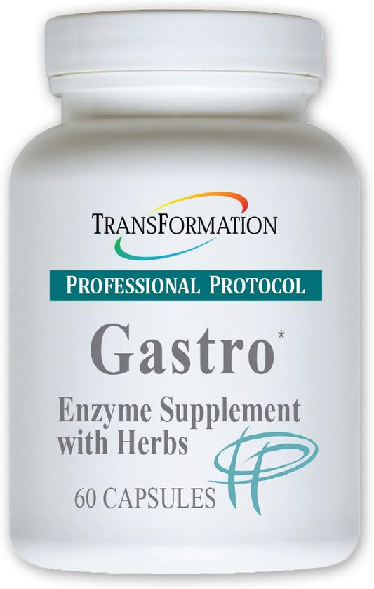 Gastro Enzyme Supplement for Digestive Health and Heartburn Relief - 60 Cap Formula with Herbal Blend and Vitamin E