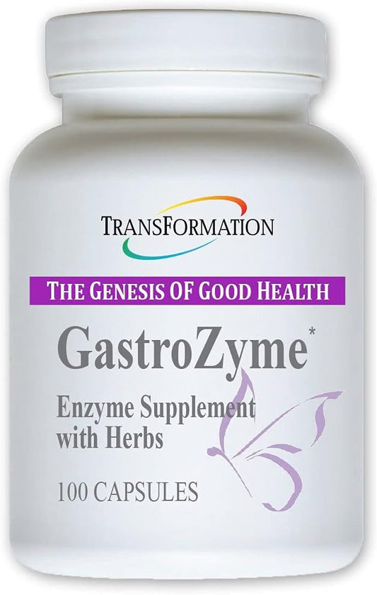 GastroZyme Digestive Supplement with Enzymes and Papaya Leaf for Gastrointestinal Discomfort - 100 Capsules