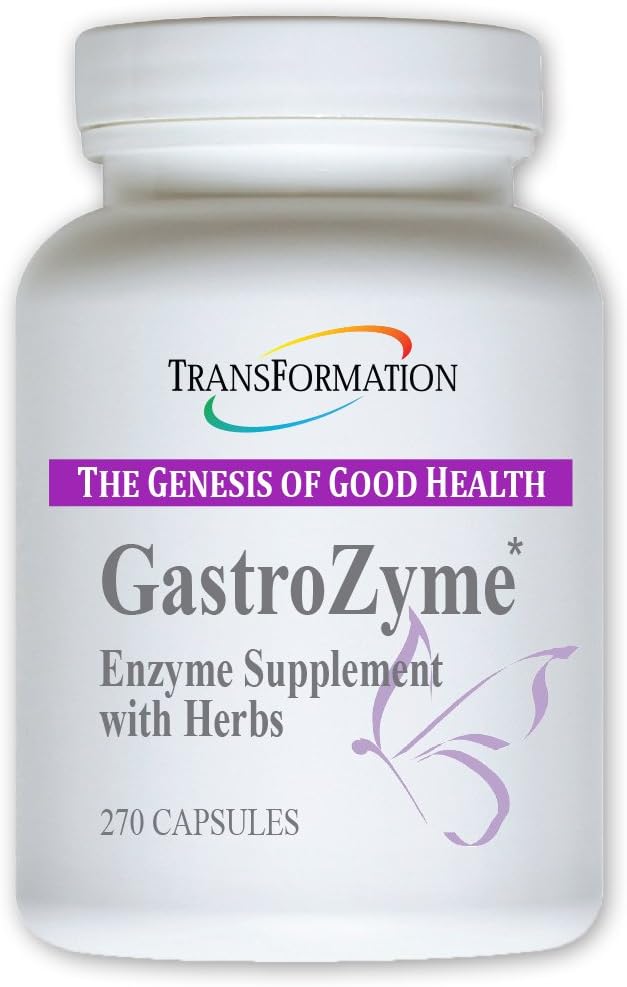 GastroZyme Supplement with Enzymes, Papaya Leaf, and Rhodiola Rosea for Digestive Health - 270 Capsules