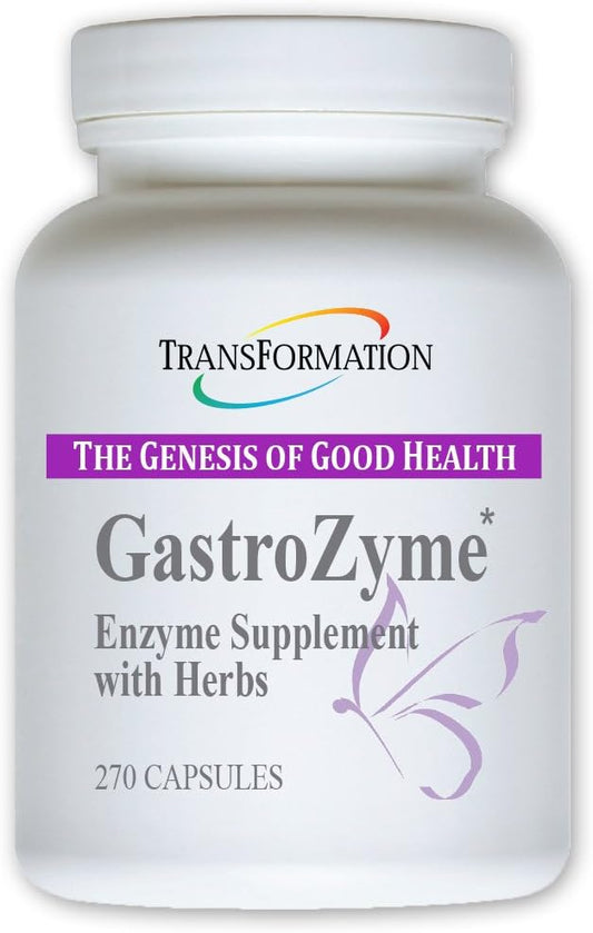 GastroZyme Supplement with Enzymes, Papaya Leaf, and Rhodiola Rosea for Digestive Health - 270 Capsules