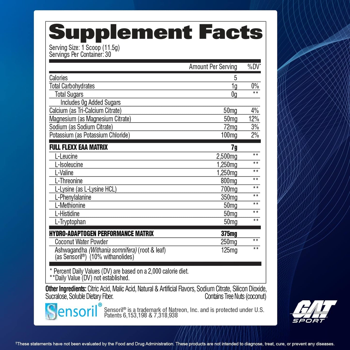 GAT SPORT Flexx EAAs + Hydration Strawberry Mango - 30 Servings - Advanced Essential Amino Acids