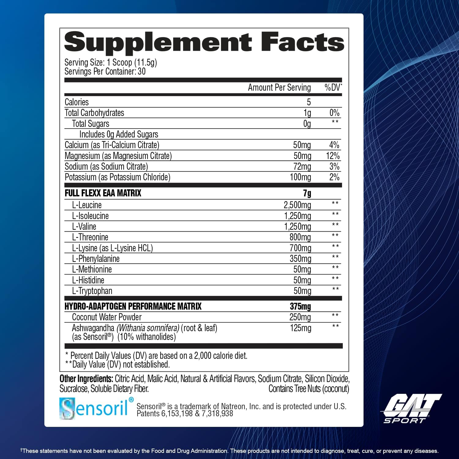 GAT SPORT Flexx EAAs + Hydration Strawberry Mango - 30 Servings - Advanced Essential Amino Acids
