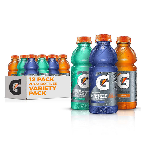 Gatorade Fierce Variety Pack 2.0, 20 Fl Oz Bottles, 12 Pack - Thirst Quencher