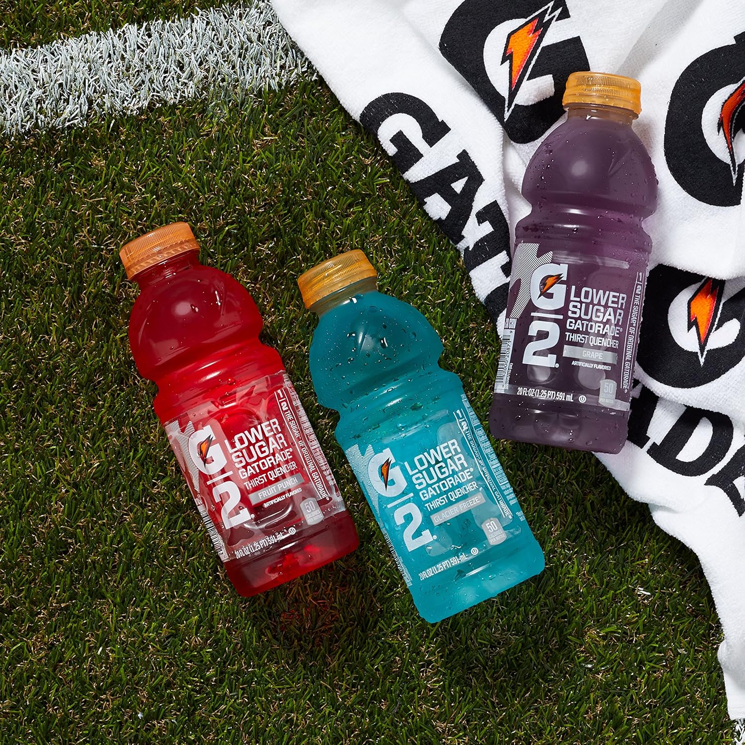 Gatorade G2 Thirst Quencher Variety Pack, Fruit Punch & Glacier Freeze, 12 Fl Oz (24 Pack) - Low Sugar