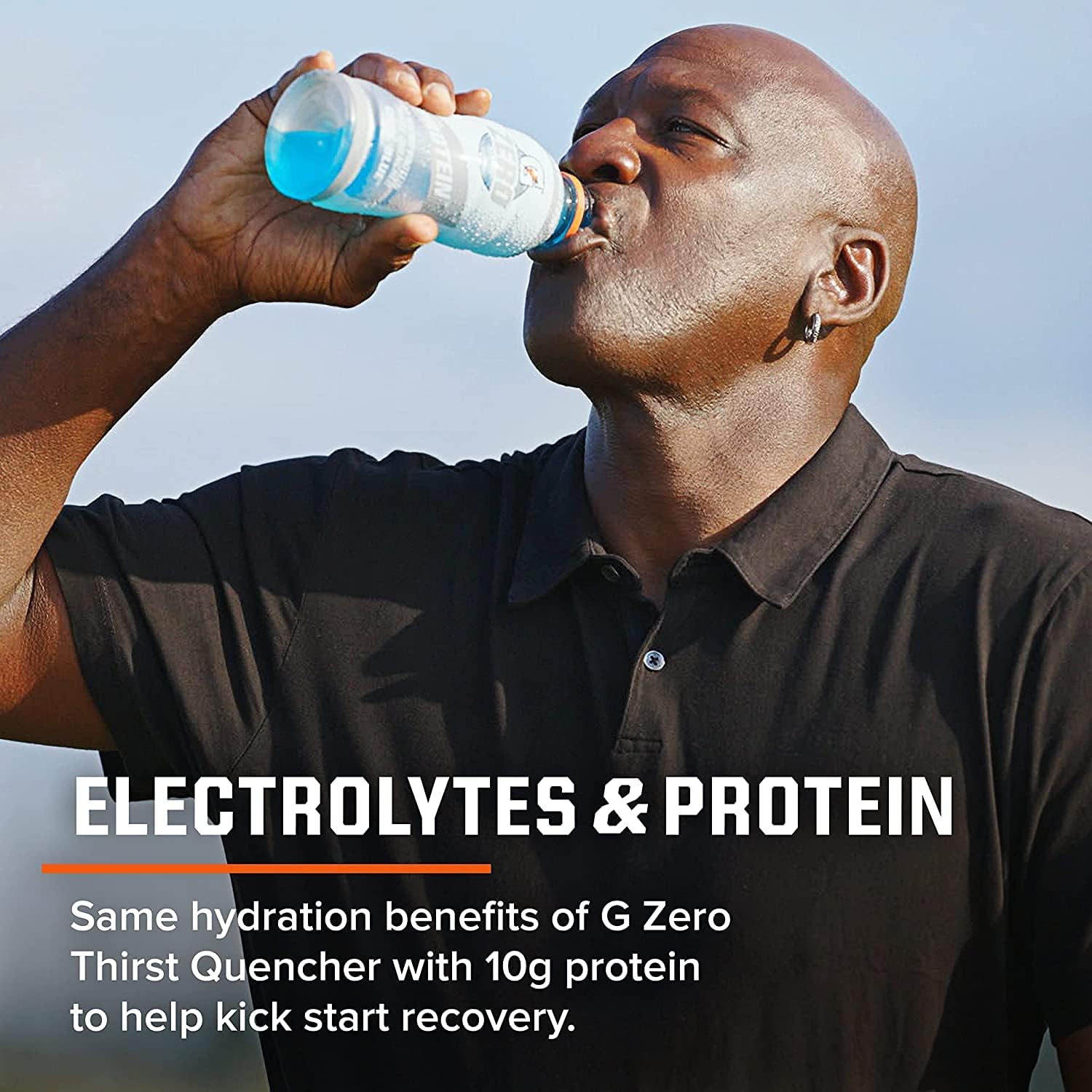 Gatorade Zero Fruit Punch with 10g Whey Protein Isolate, Electrolytes, Zero Sugar - 16.9 Fl Oz, 12 Pack