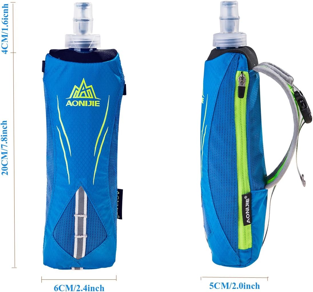 Geila 17 oz Handheld Water Bottle with Hand Strap for Running - Sport Soft Flask Hydration Pack