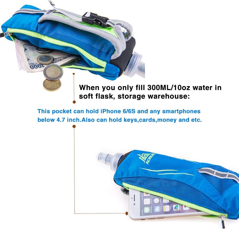 Geila 17 oz Handheld Water Bottle with Hand Strap for Running - Sport Soft Flask Hydration Pack