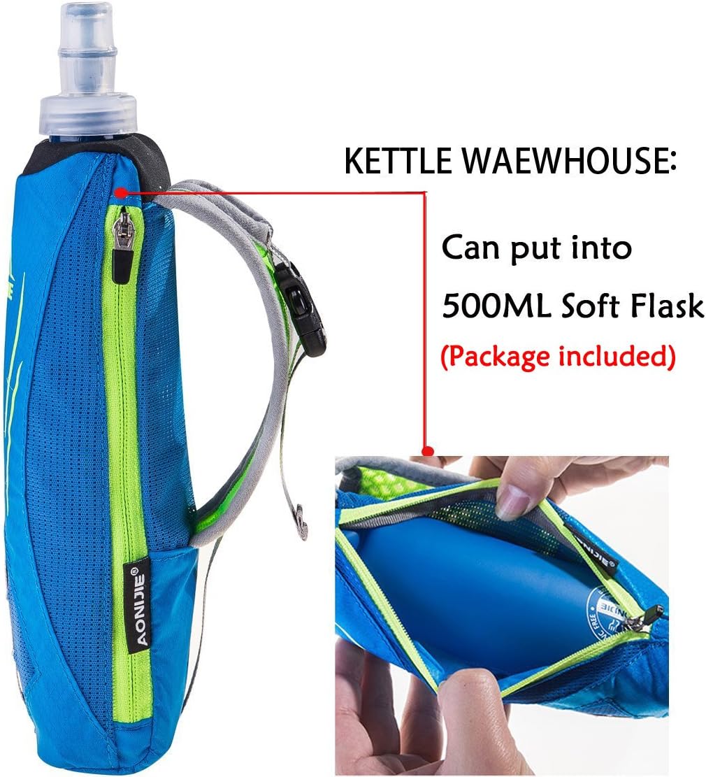 Geila 17 oz Handheld Water Bottle with Hand Strap for Running - Sport Soft Flask Hydration Pack