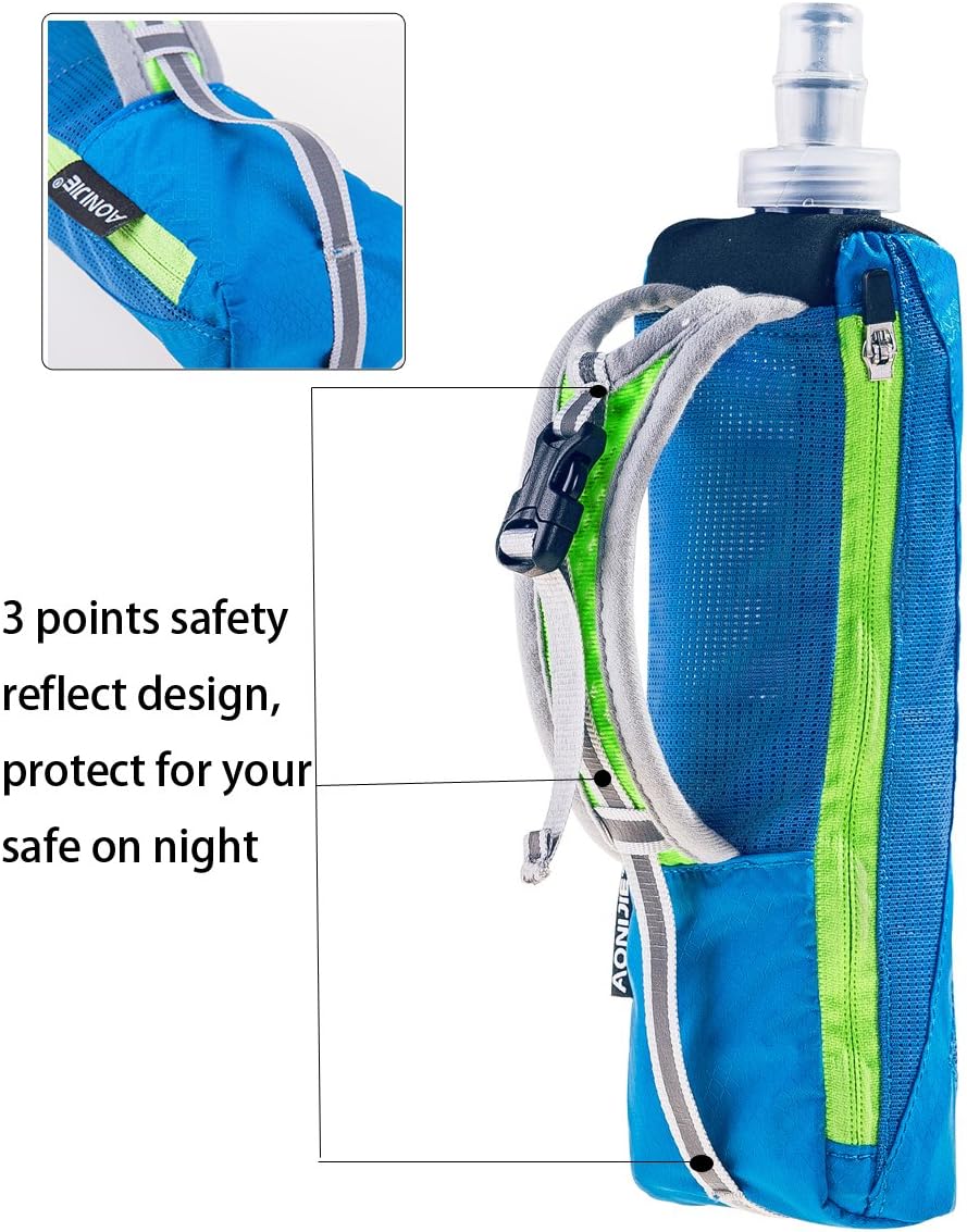 Geila 17 oz Handheld Water Bottle with Hand Strap for Running - Sport Soft Flask Hydration Pack