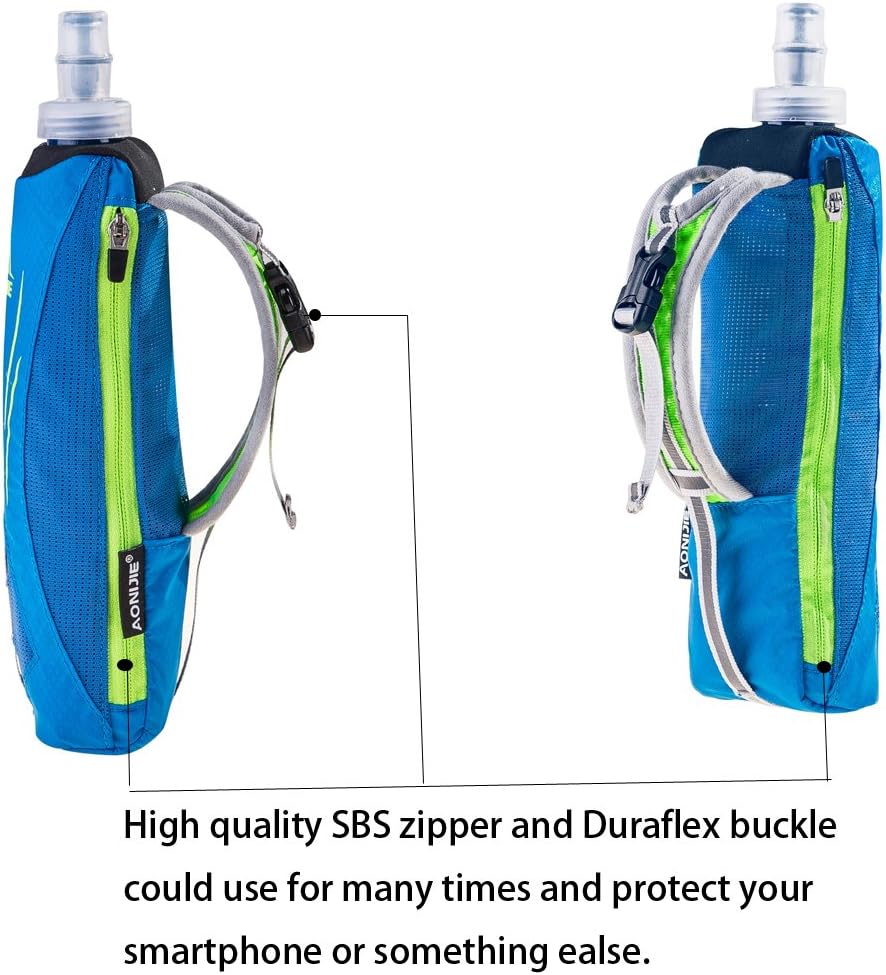 Geila 17 oz Handheld Water Bottle with Hand Strap for Running - Sport Soft Flask Hydration Pack