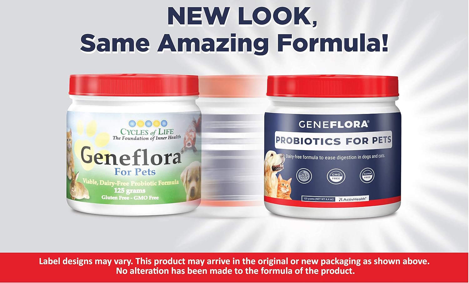 Geneflora for Pets ActivHealth Digestive Enzymes and Probiotic, 125mg, 240 Servings, Pack of 2