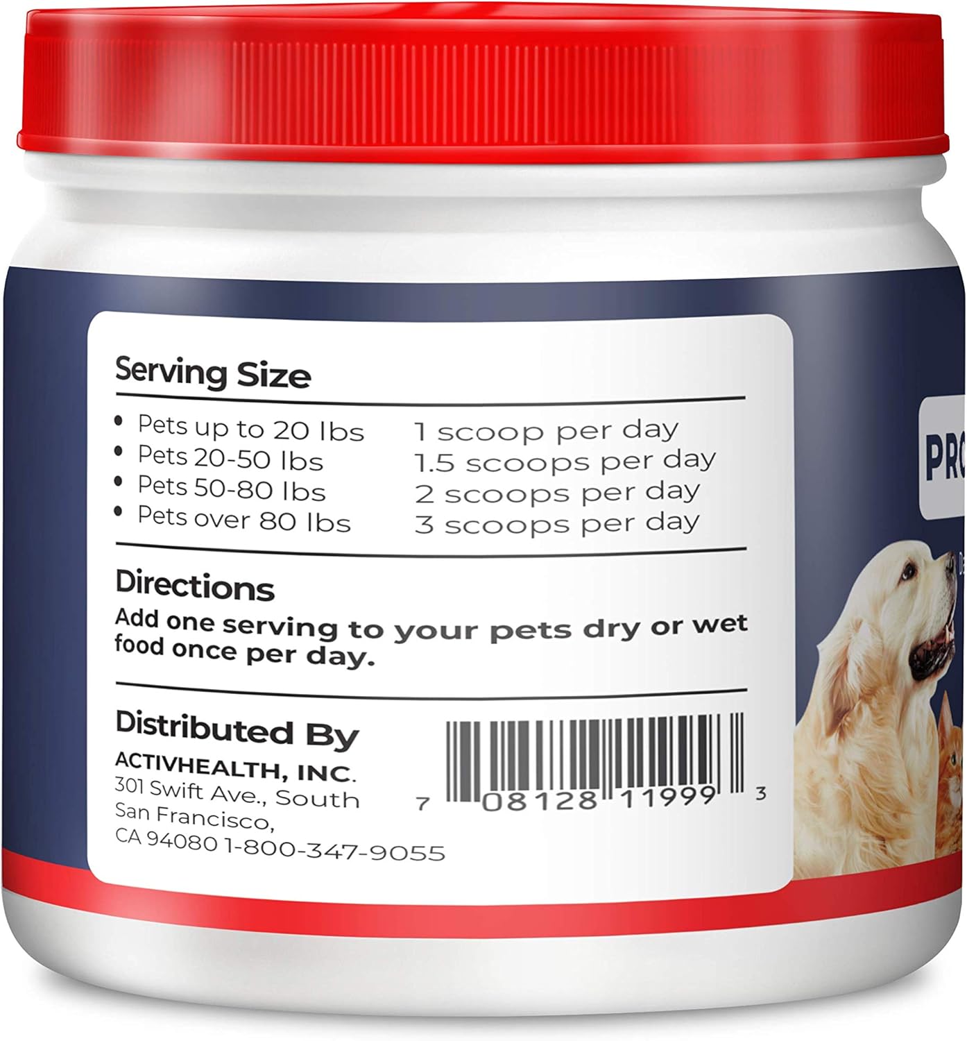 Geneflora for Pets ActivHealth Digestive Enzymes and Probiotic, 125mg, 240 Servings, Pack of 2