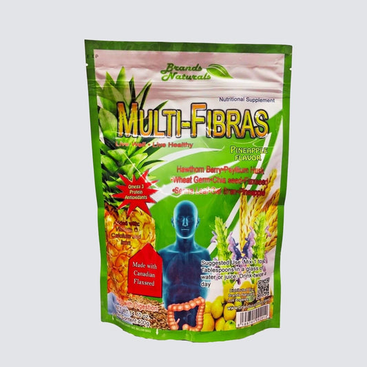 Generic Brands Naturals Multi-Fiber Pineapple Flavor with Omega 3 Canadian Flaxseed and Psyllium Husk Powder - 14.10 oz.