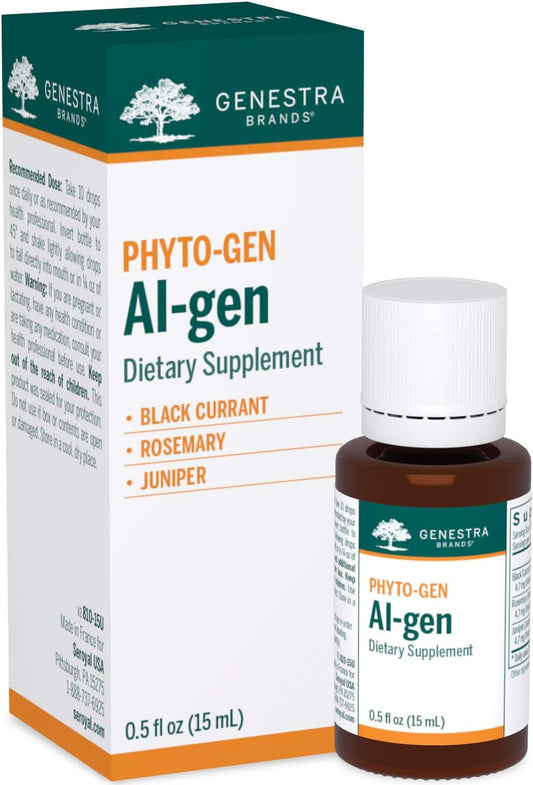 Genestra Brands Al-gen Herbal Supplement with Black Currant, Rosemary, and Juniper - 0.5 fl. oz.