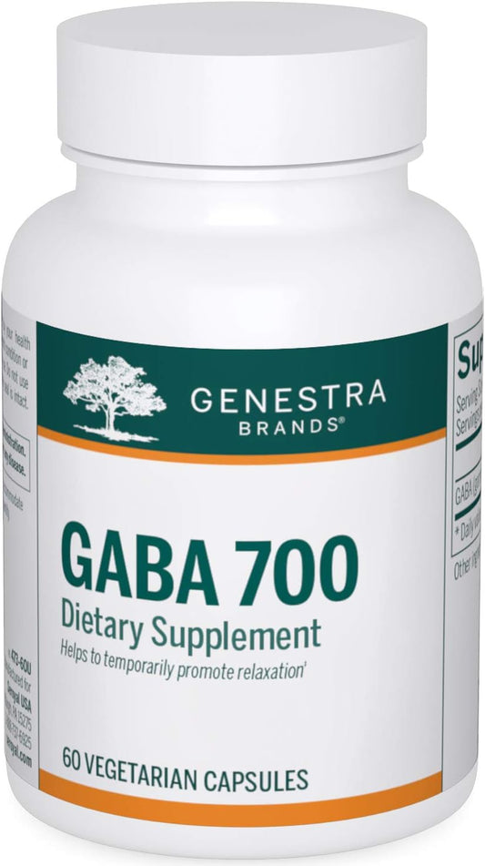 Genestra Brands GABA 700 Capsules - High-Potency Gamma-Aminobutyric Acid Supplement