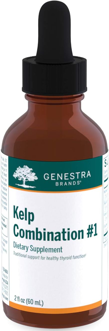 Genestra Brands Kelp Combination #1 Supplement with Bladderwrack, Borage, Skullcap, American Ginseng, and Eleuthero - 2 fl. oz.