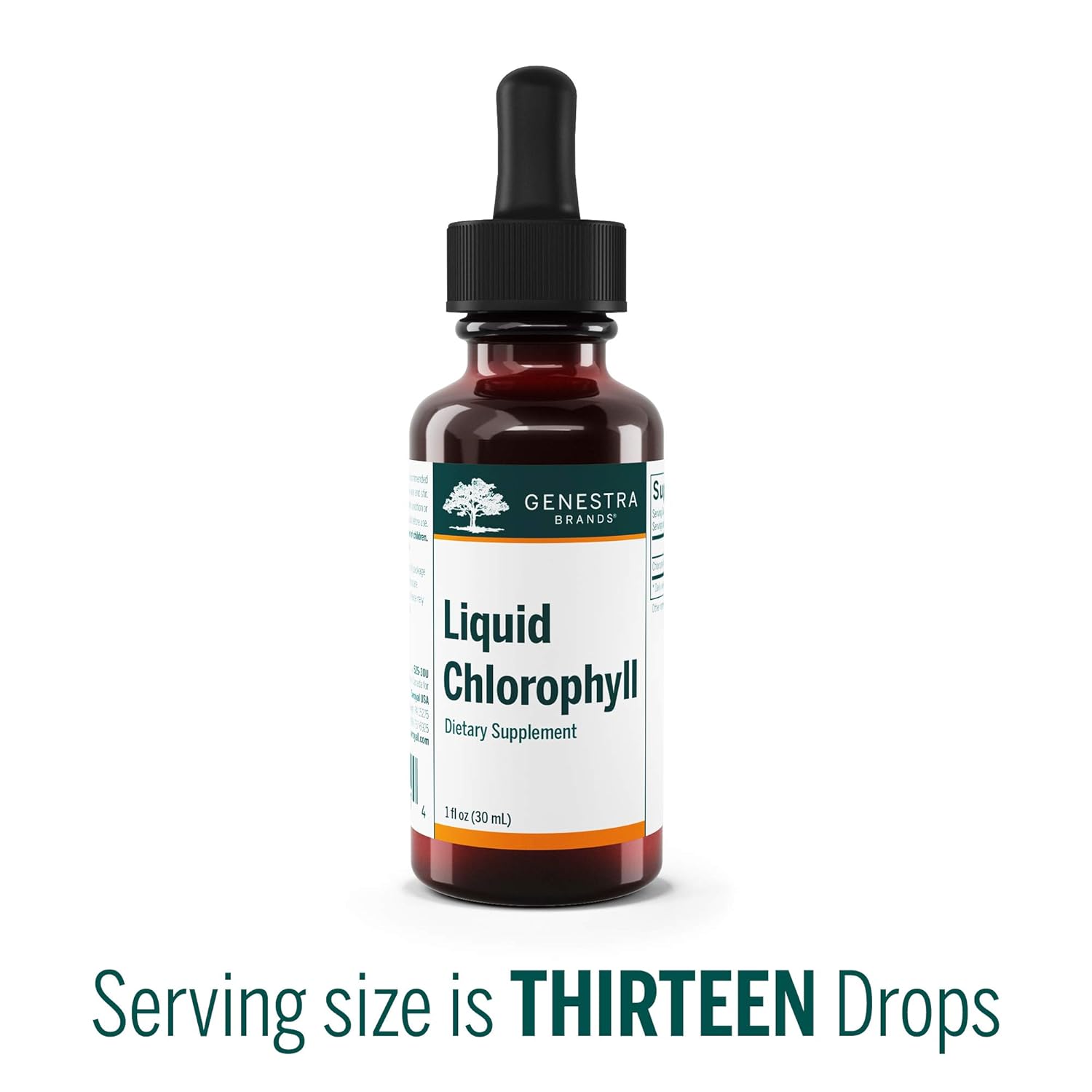 Genestra Brands Liquid Chlorophyll Drops - 25 mg Chlorophyll per Drop - 1 fl. oz. Bottle