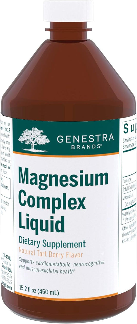 Genestra Brands Magnesium Complex Liquid | Organic Blend of Three Magnesium Sources | 15.2 fl oz - BoostGo Australia