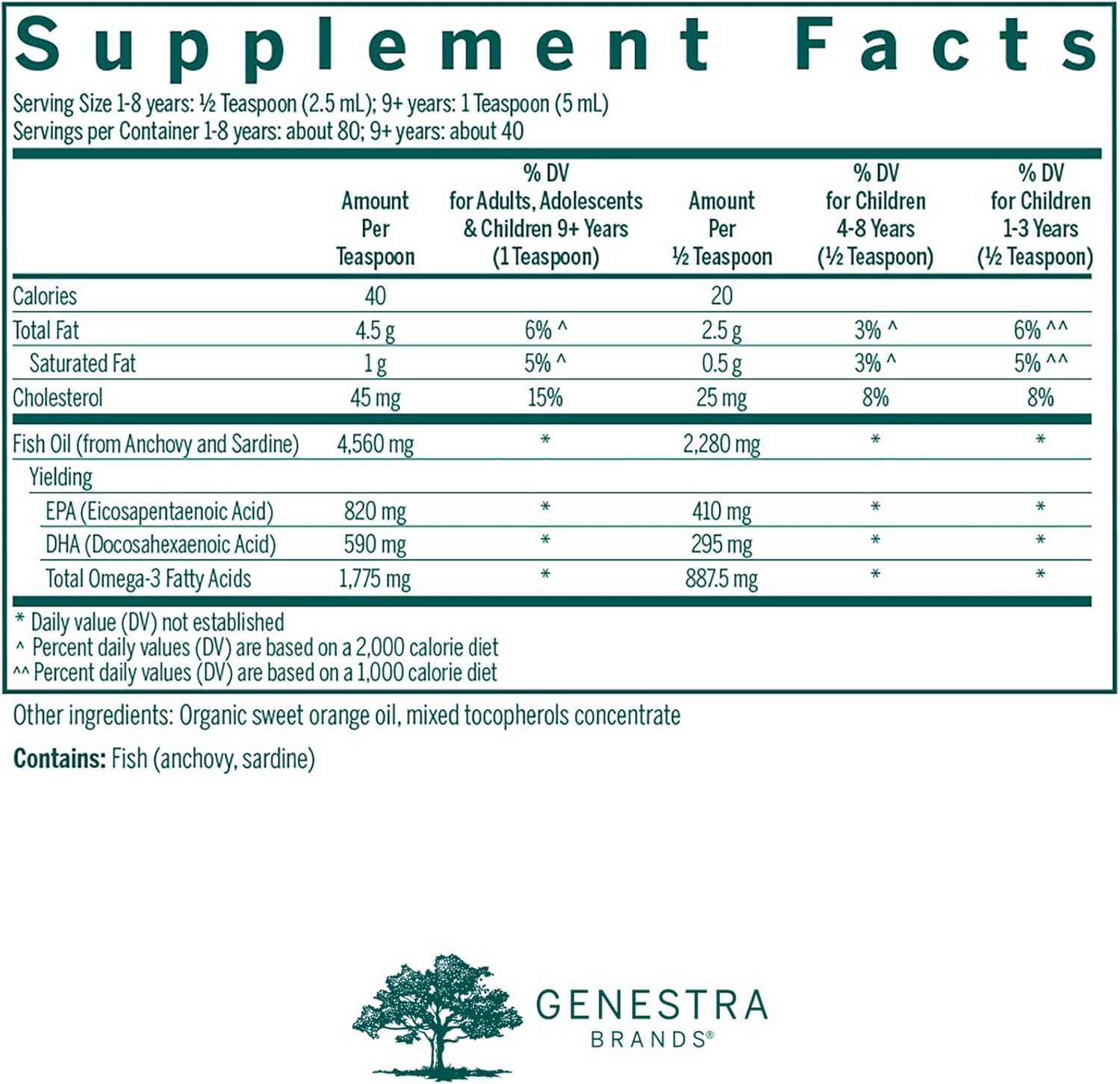 Genestra Brands Super EFA Liquid | Natural Orange Flavor | 6.8 Fl Oz | Cardiovascular and Brain Health Support for Kids and Adults