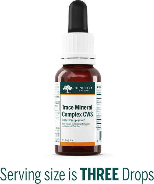 Genestra Brands Trace Mineral Complex CWS 0.5 fl. oz. | Promotes Healthy Thyroid Function and Antioxidant Protection