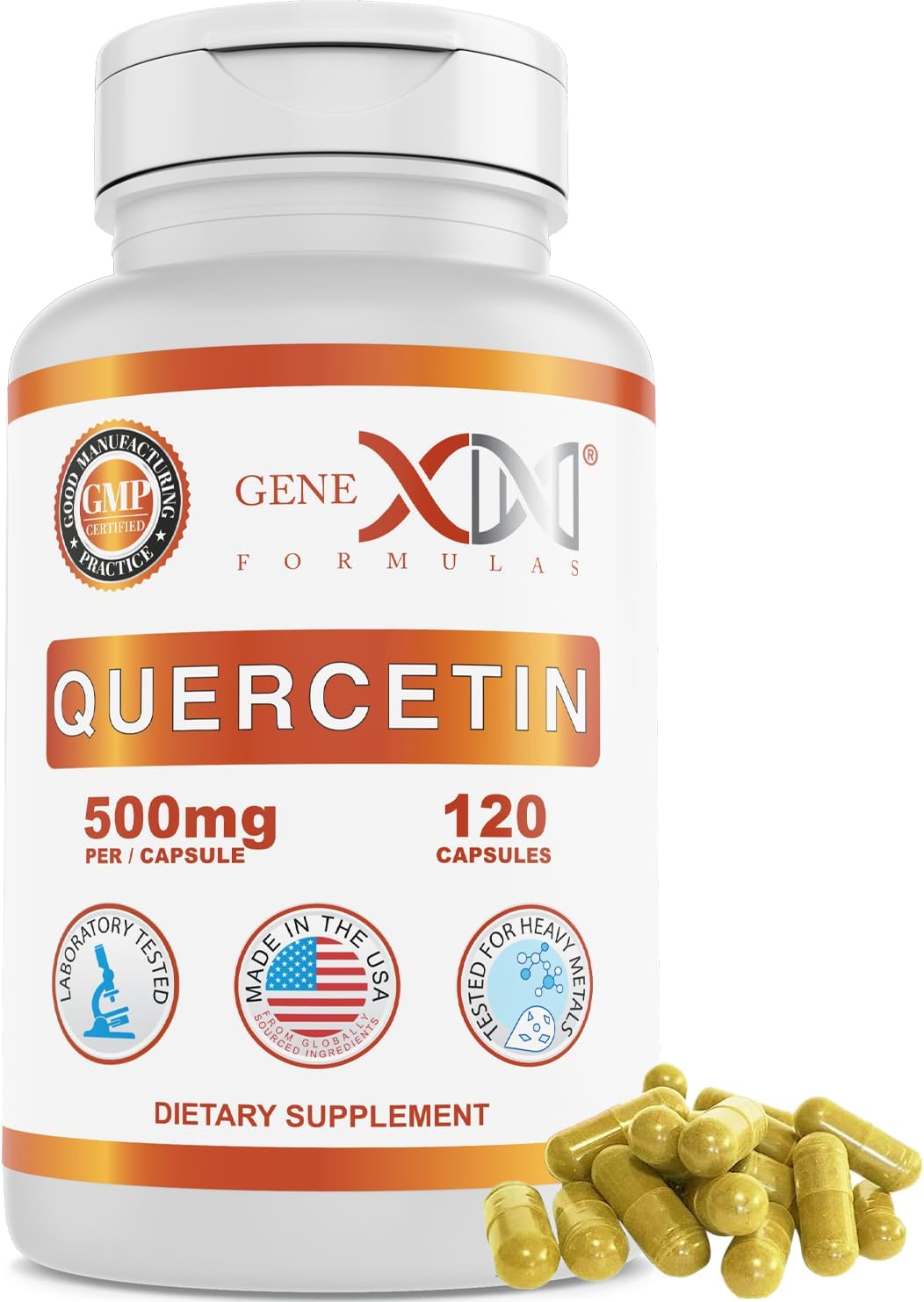 Genex Formulas Quercetin Supplement - 120 Capsules (1 Pack) - BoostGo Australia