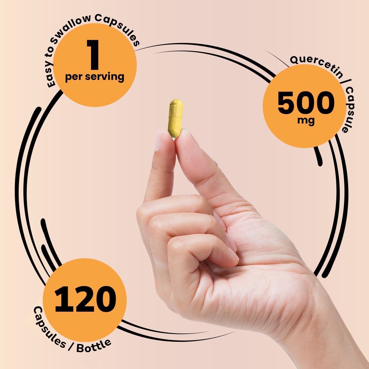 Genex Formulas Quercetin Supplement - 120 Capsules (1 Pack) - BoostGo Australia