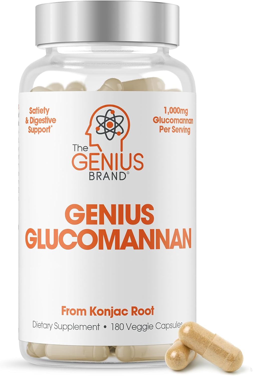 Genius Brand Hormonal & Digestive Health Bundle: Glucomannan Fiber Capsules & DIM Supplement - Supports Digestive Regularity & Hormone Balance