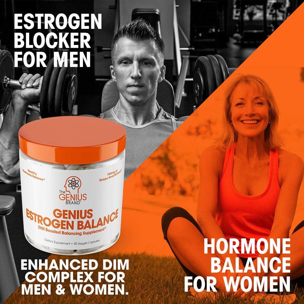 Genius Brand Hormonal & Digestive Health Bundle: Glucomannan Fiber Capsules & DIM Supplement - Supports Digestive Regularity & Hormone Balance