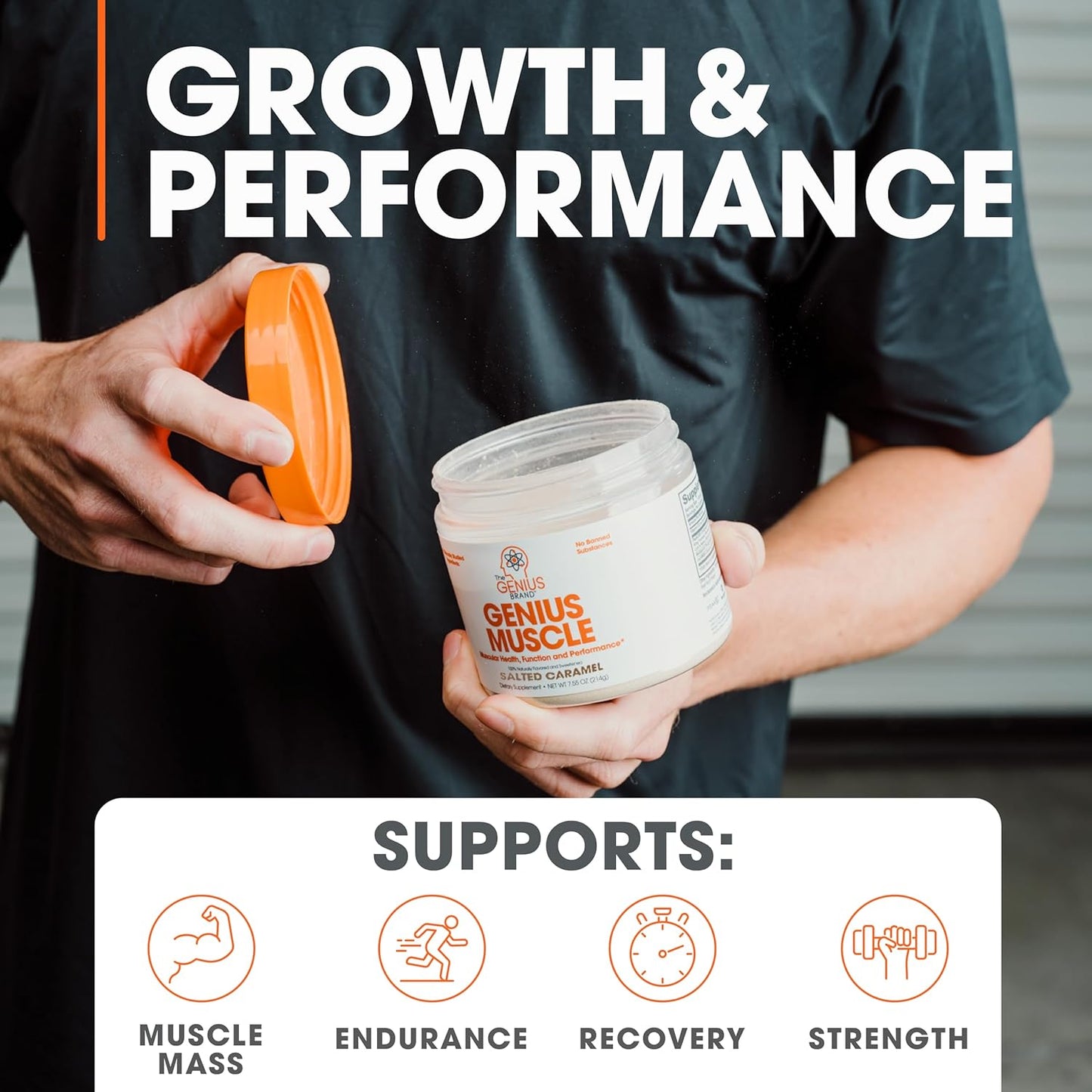 Genius Brand Sour Peach Rings Bundle: Hydrate Stick Pack & Muscle Builder - Natural Electrolyte Booster & Anabolic Activator