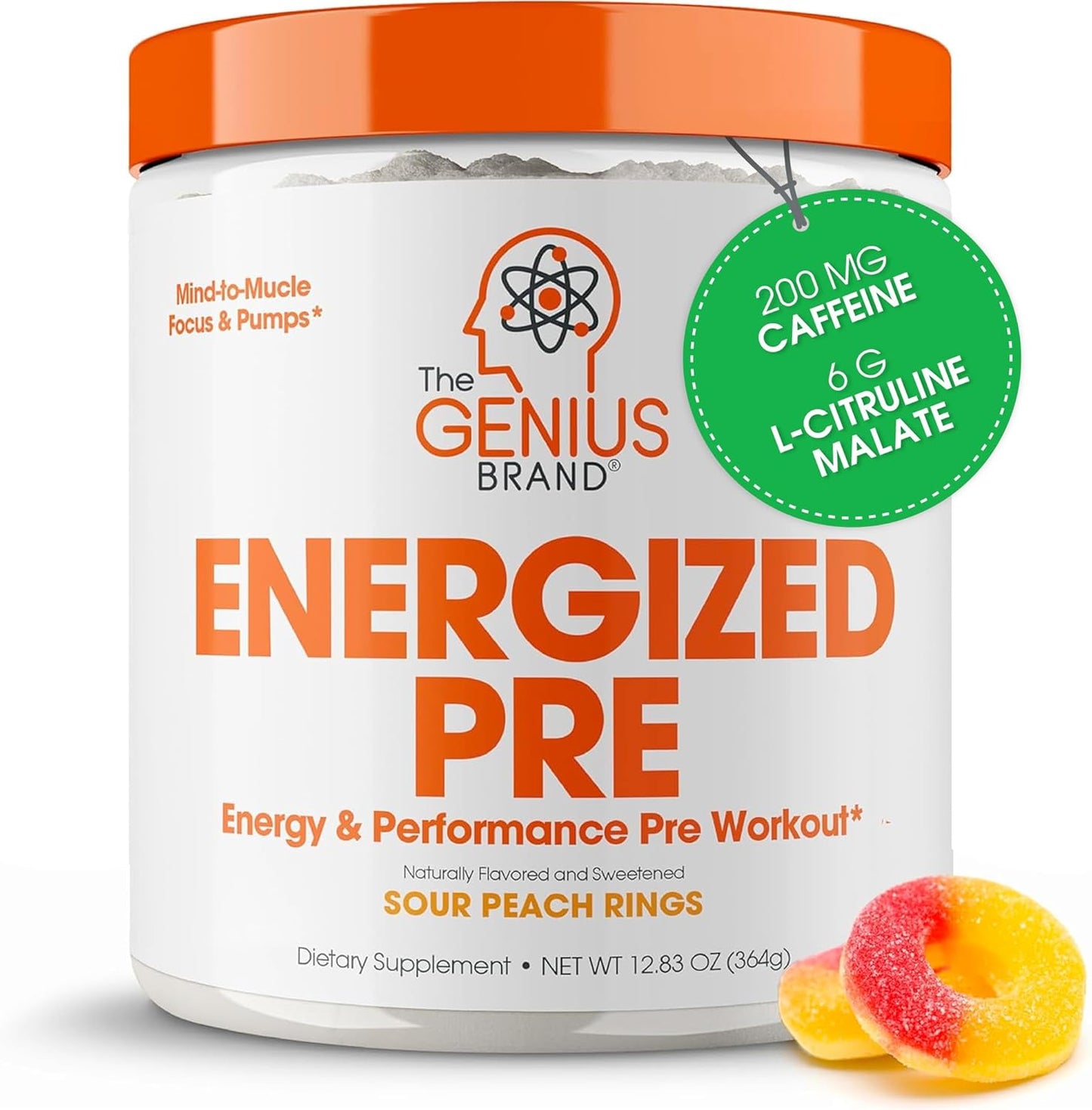 Genius Energized Pre Workout & Mushroom Supplement Bundle - Boost Energy and Wellness with Powerful Ingredients
