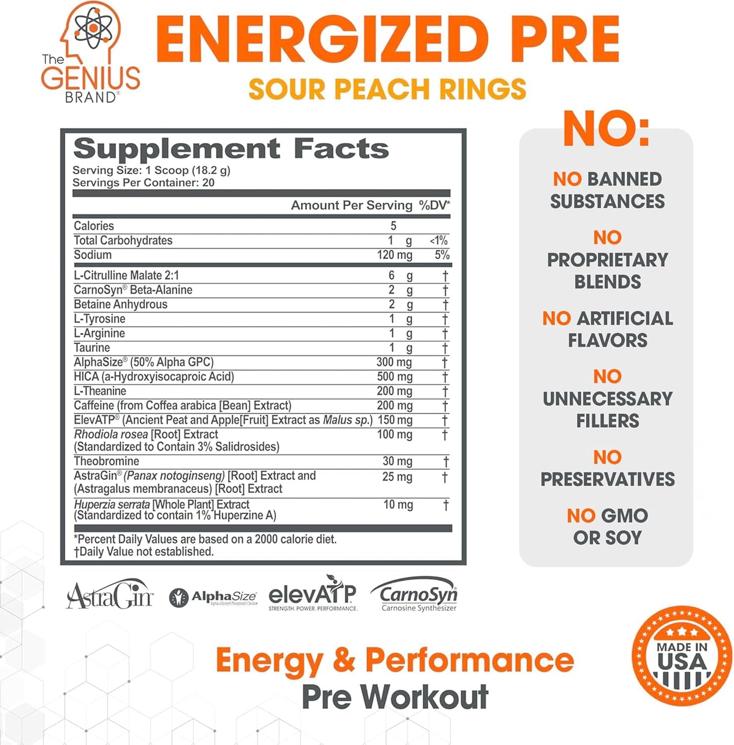 Genius Energized Pre Workout & Mushroom Supplement Bundle - Boost Energy and Wellness with Powerful Ingredients