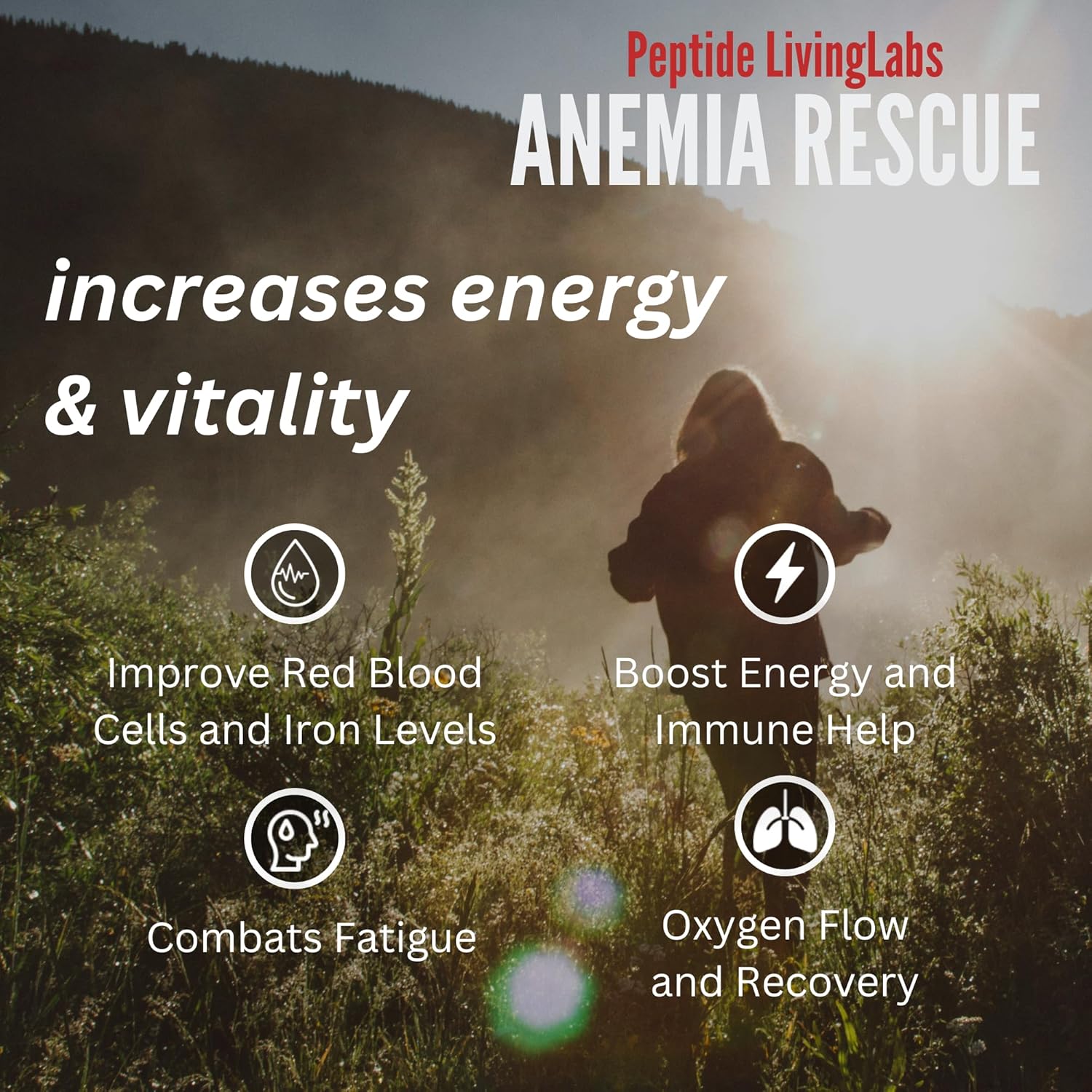 GENOSTIM GS-6 Beef Liver Peptides Supplement for Anemia Rescue, Energy & Blood Support - Grass Fed & Natural