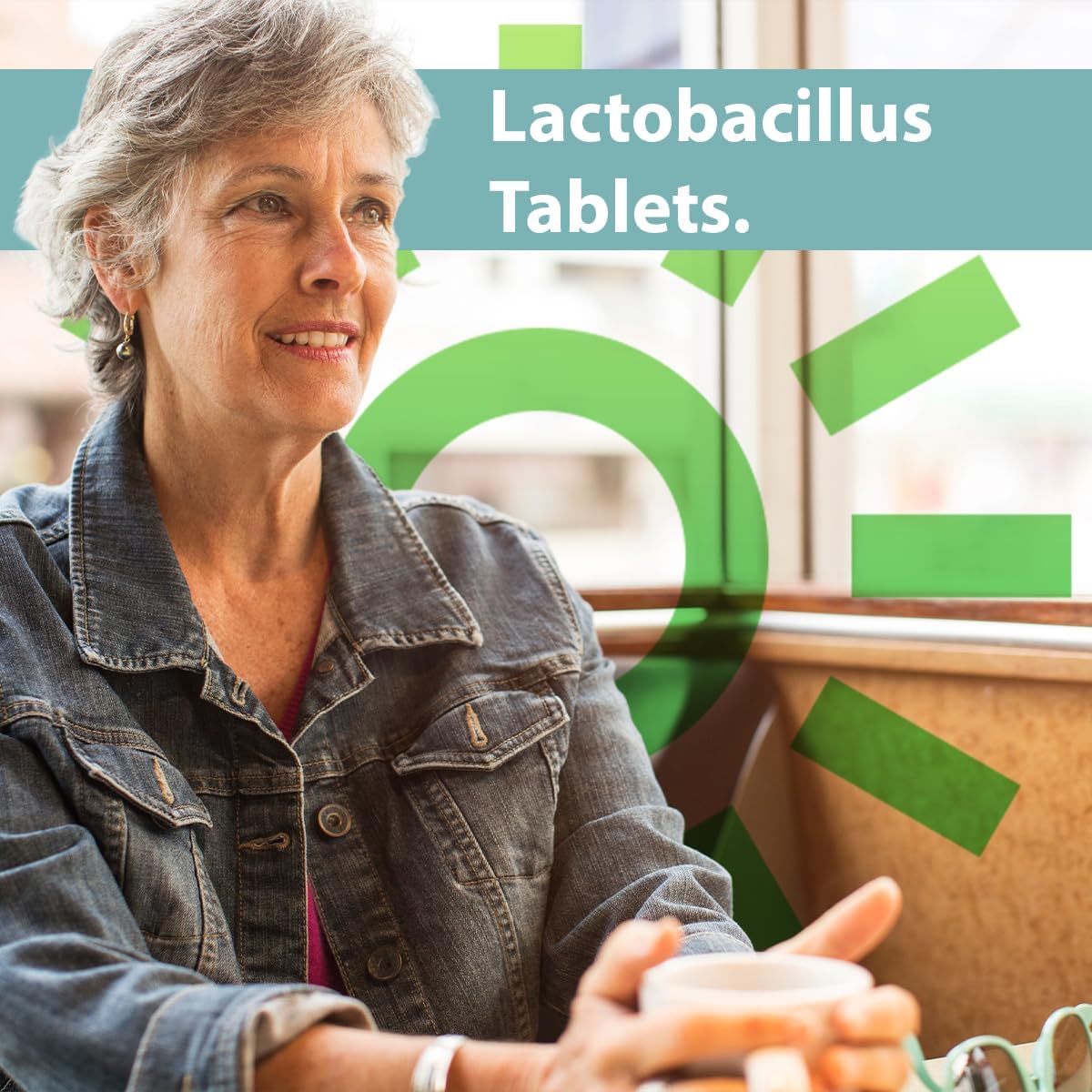 GeriCare Probiotic Lactobacillus Dietary Supplement Tablets for Digestive Health - 50 Count Pack