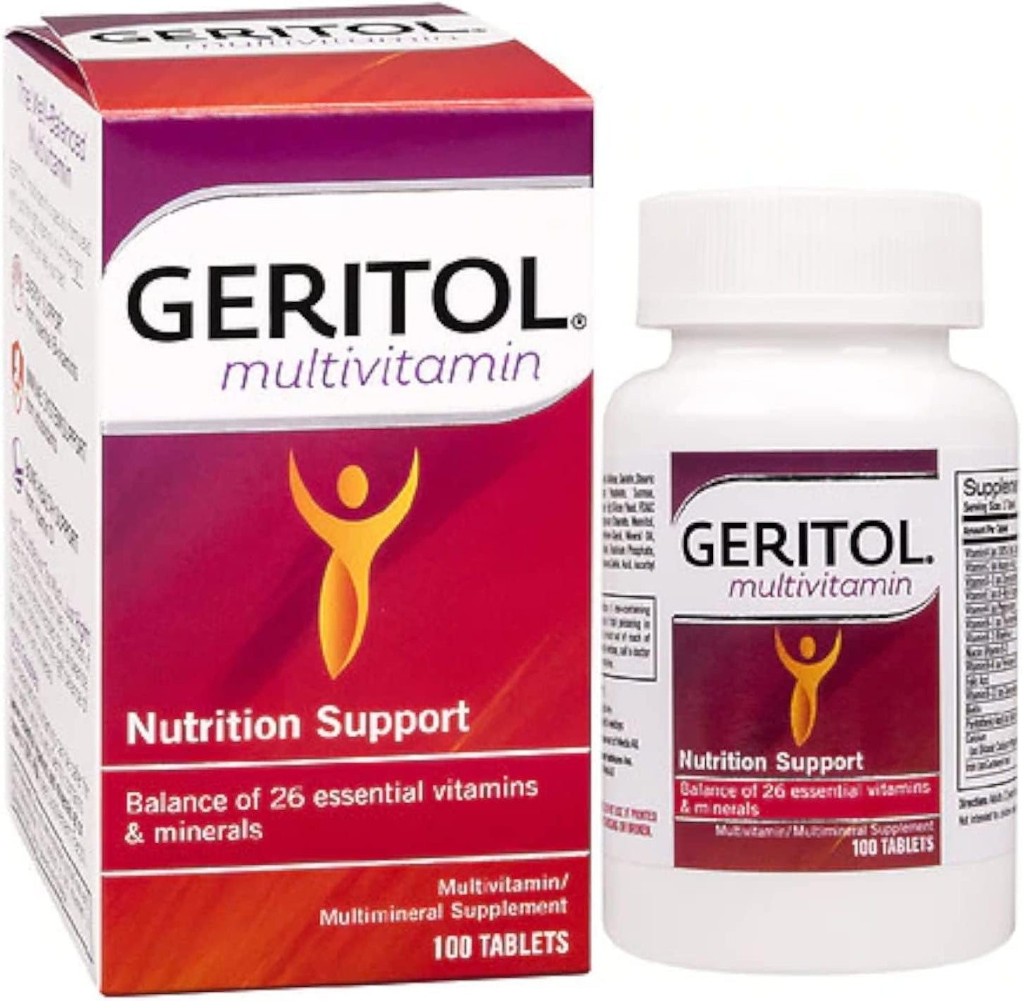 Geritol Complete Tablets - 100 Count Bottle for Daily Multivitamin Support