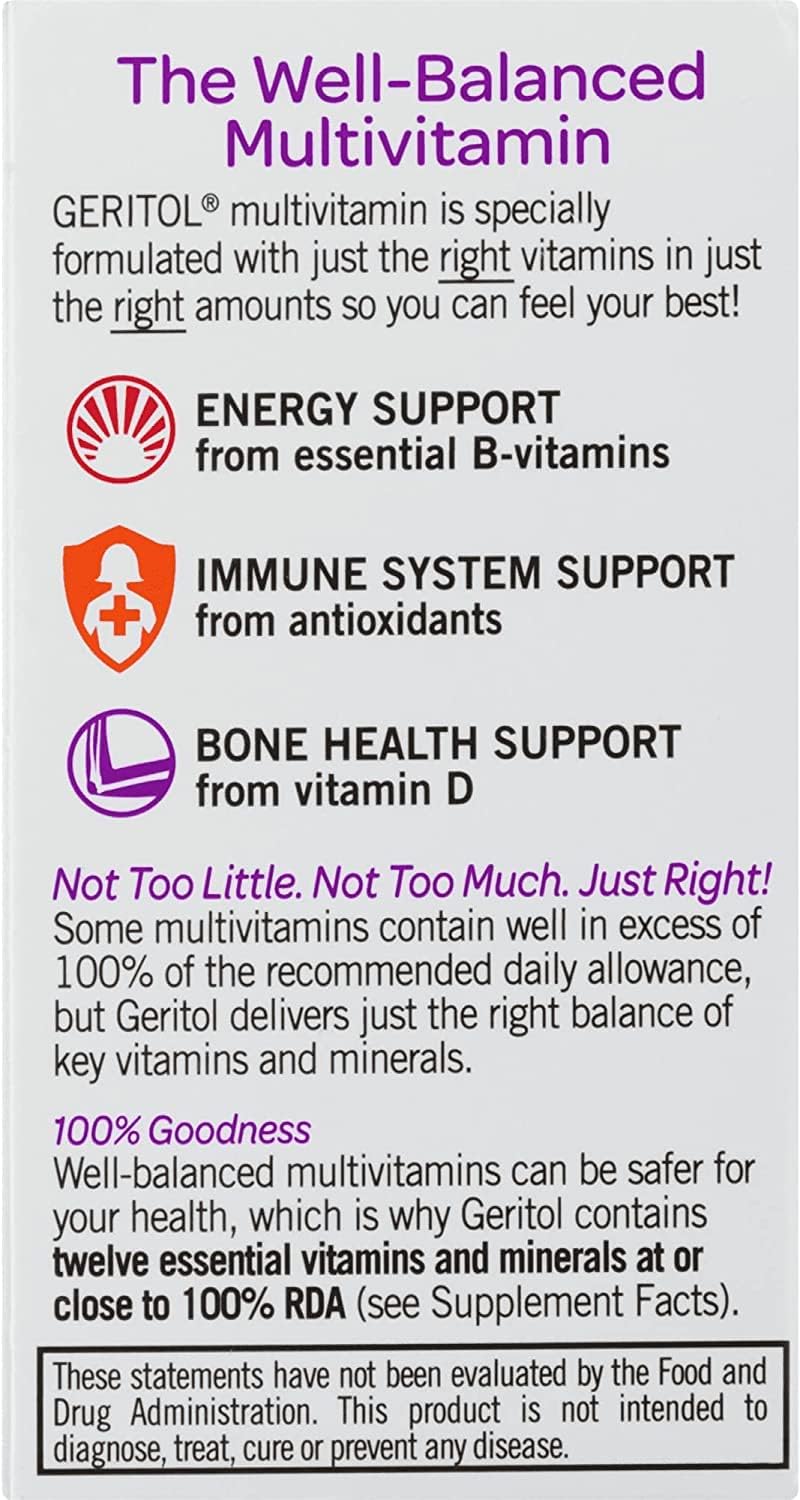 Geritol Complete Tablets - 100 Tablets, Daily Multivitamin & Mineral Supplement
