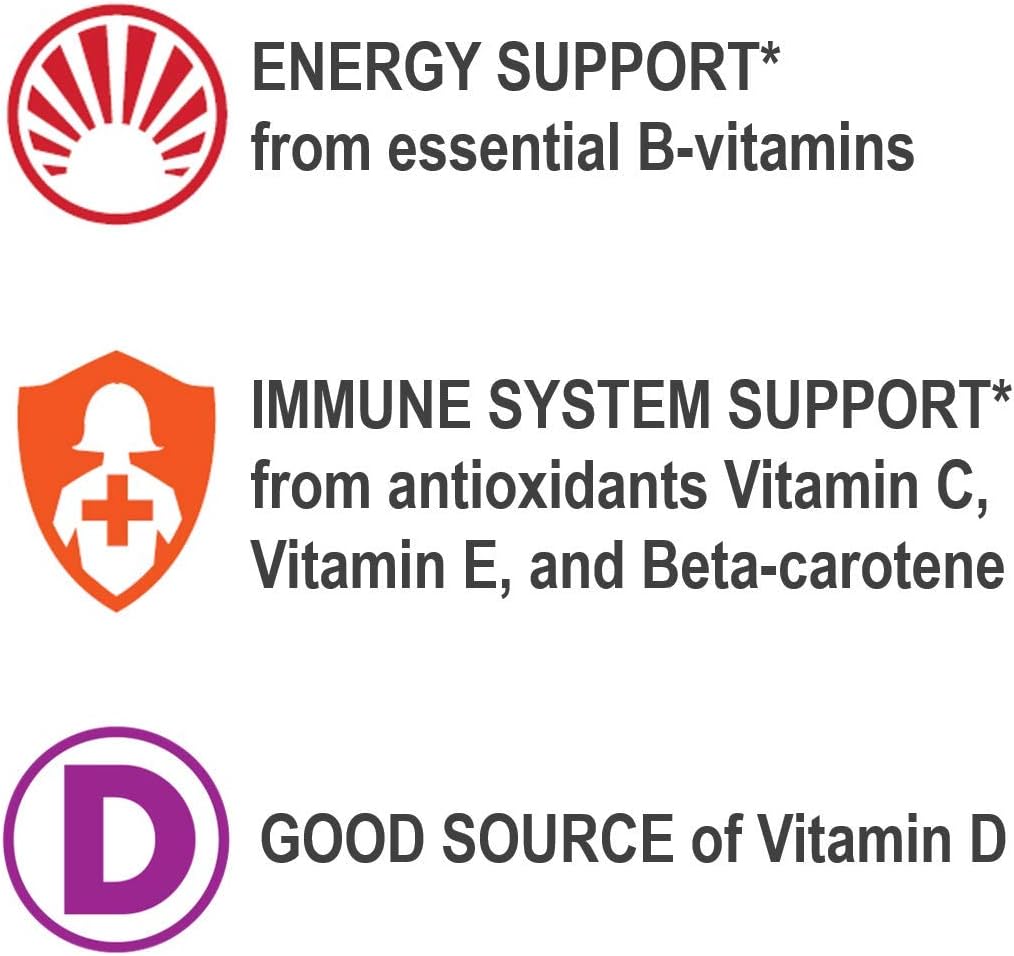 Geritol Multi-Vitamin Tablets, 26 Essential Vitamins & Minerals, 100-Count Bottles (2 Pack) for Nutritional Support