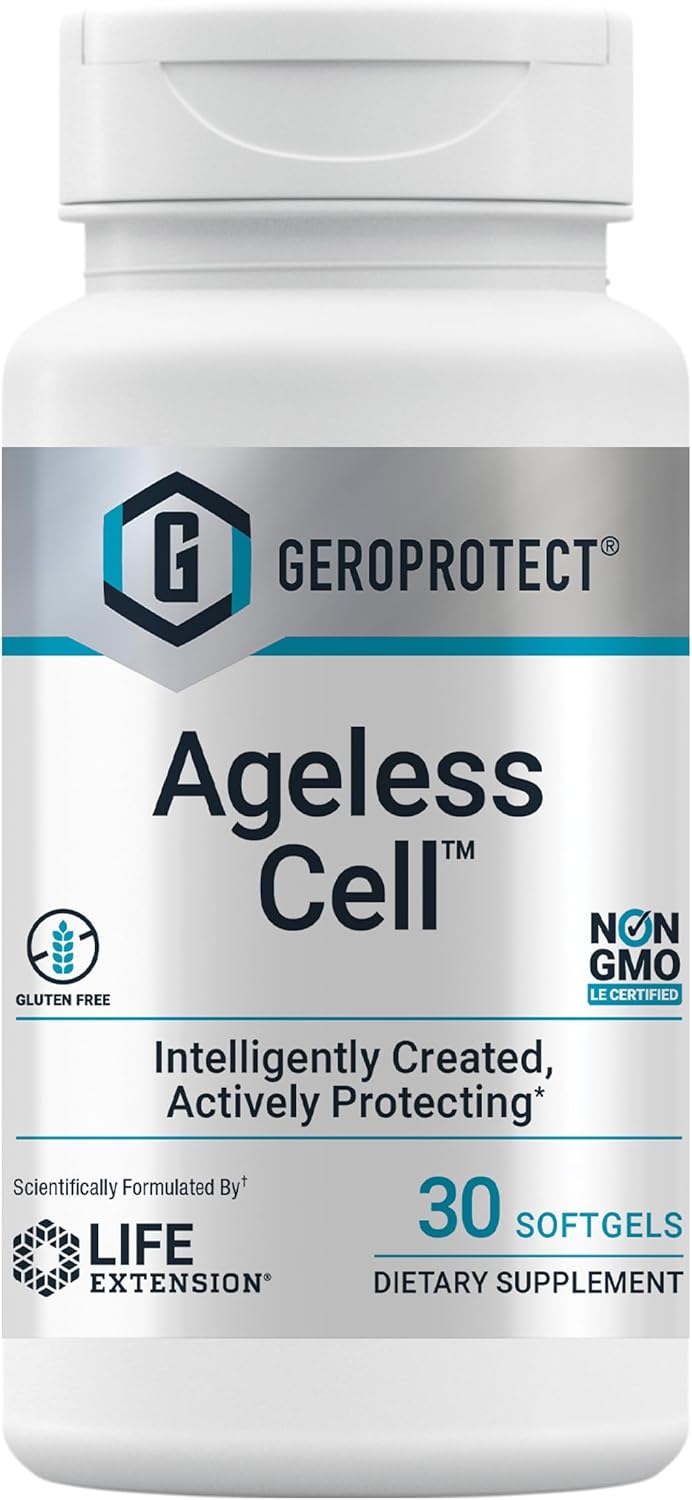Geroprotect Ageless Cell Softgels - Cellular Health & Healthy Aging Supplement with Vitamin E, NAC, Green Tea Extract, Myricetin - Gluten Free & Non-GMO - 30 Count