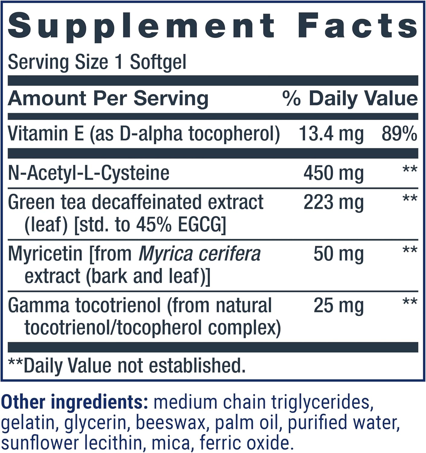 Geroprotect Ageless Cell Softgels - Cellular Health & Healthy Aging Supplement with Vitamin E, NAC, Green Tea Extract, Myricetin - Gluten Free & Non-GMO - 30 Count