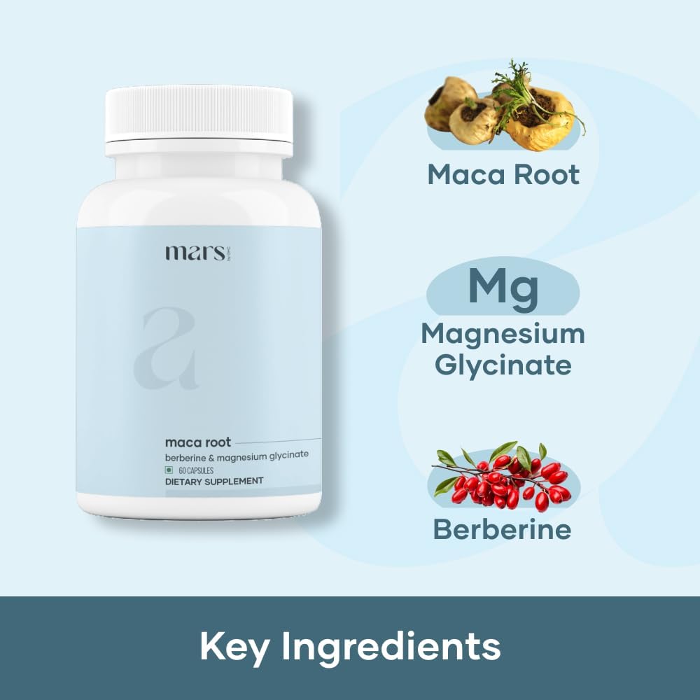 GHC Maca Root Capsules with Ginseng, Magnesium, and Berberine for Overall Well-Being - 60 Capsules by Good Health Company