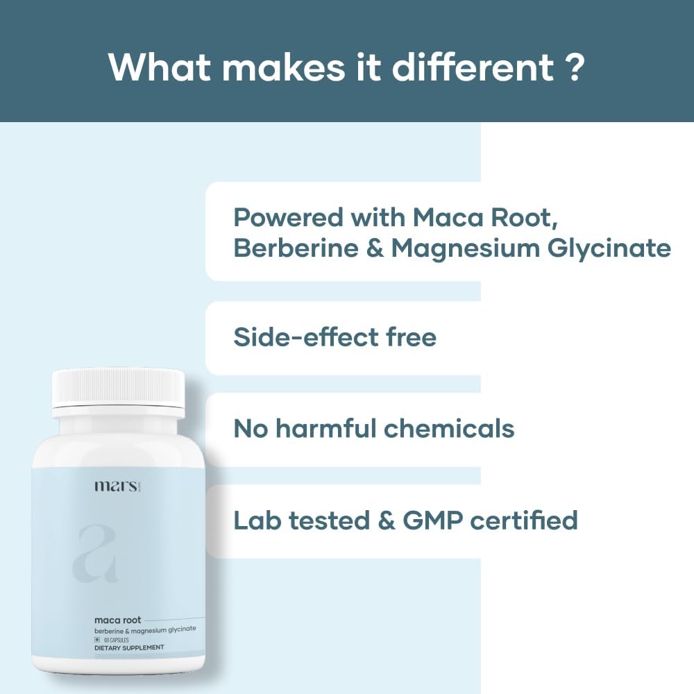 GHC Maca Root Capsules with Ginseng, Magnesium, and Berberine for Overall Well-Being - 60 Capsules by Good Health Company